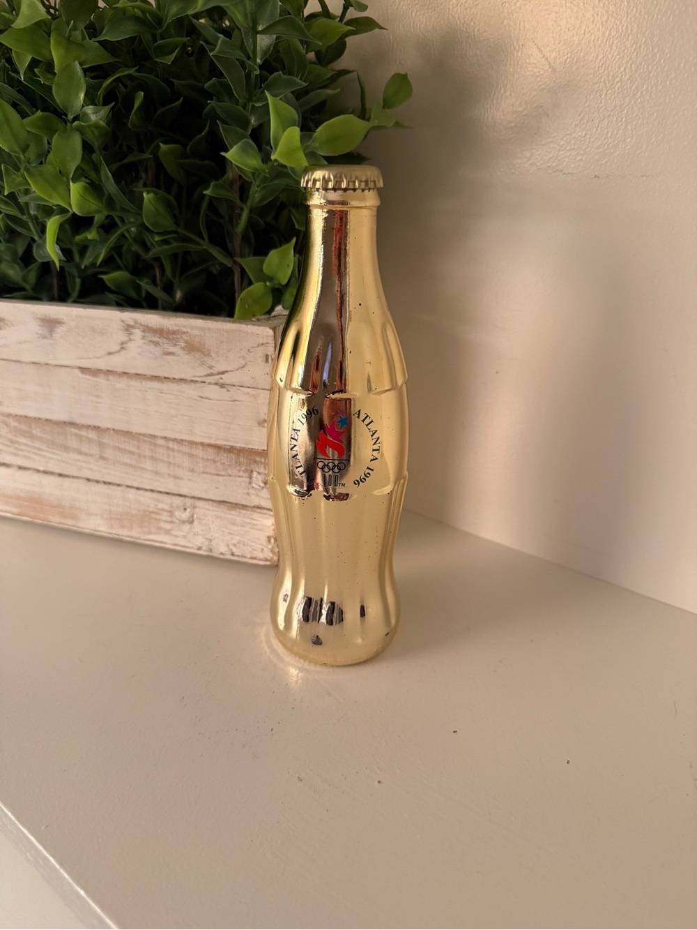 Limited Edition 1996 Atlanta Olympic Coca-Cola Gold Bottle  #857/10,000